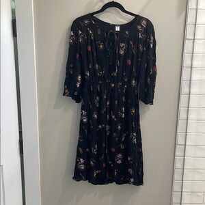 Old Navy XS Floral Black Dress
